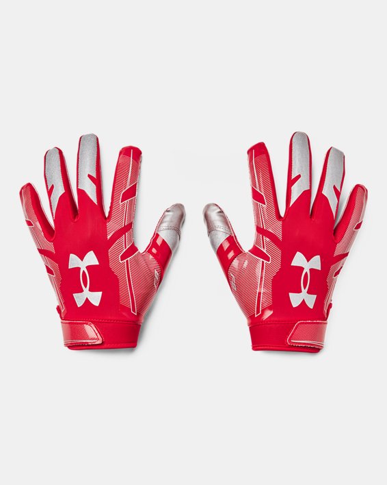 Men's UA F8 Football Gloves, Red, pdpMainDesktop image number 0